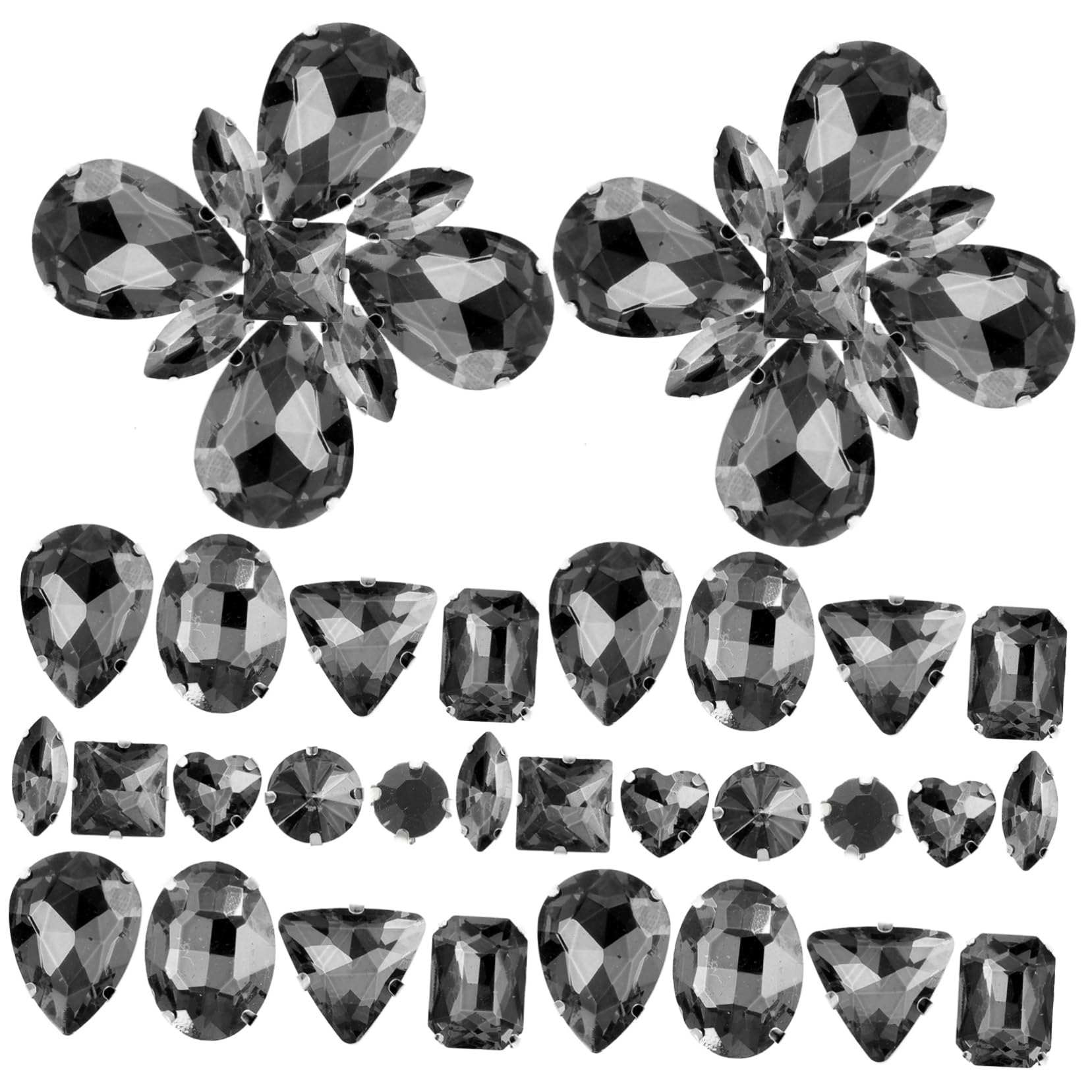 UPKOCH50pcs Wind Claw Drill Diy Rhinestone Decor Nail Diamonds Rhinestones Sew Nail Accessories Nail Tech Accessories Metal Decor Gem Stones for Crafts Alloy Decorations Dress