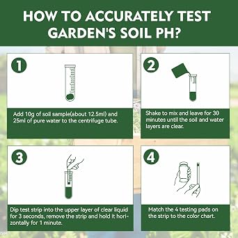 Soil Test Kit for pH 3.59 with Tube, 100ct Soil pH Test Strips