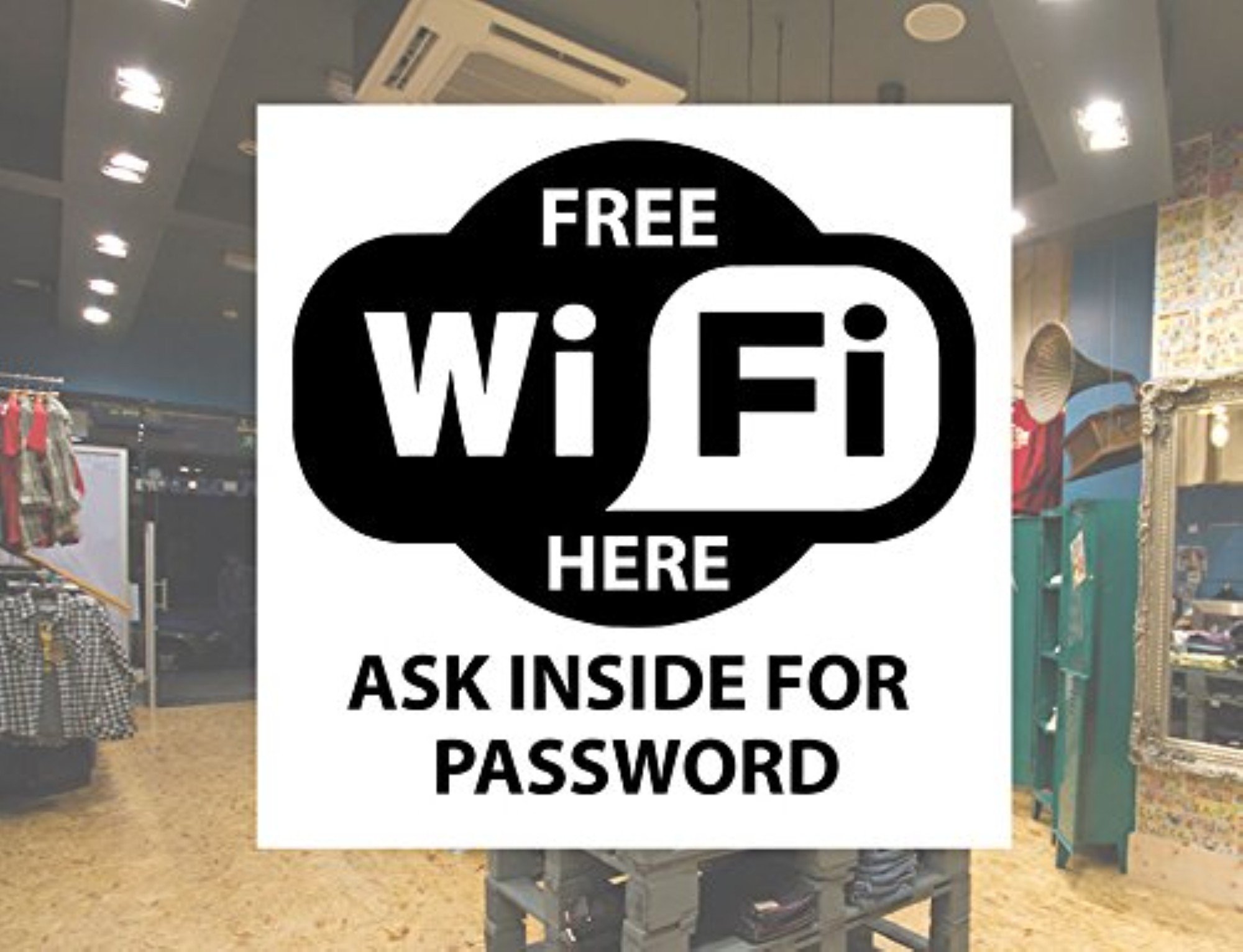 Fusion Graphix Free WiFi Wall Sticker for Businees, Resturant, CAF�, Office (Black) (Free-WiFi_blk12) (B079Q1FZSK) Amazon Price History, Amazon Price Tracker
