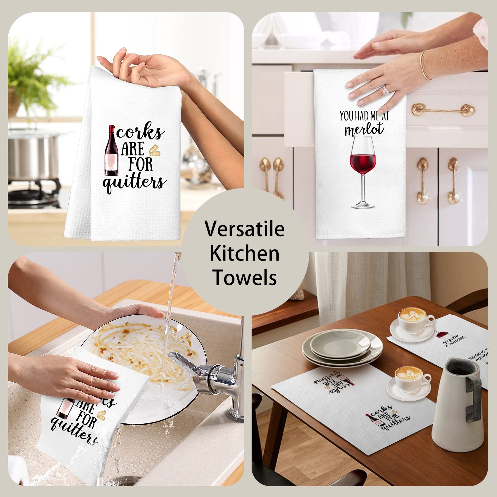 HONLUNG Lustige Küchentücher 2er-Set – 40,6x61 Cm, Sarkastische & Humorvolle Handtücher Für Küche, Gastgeschenke Oder Deko