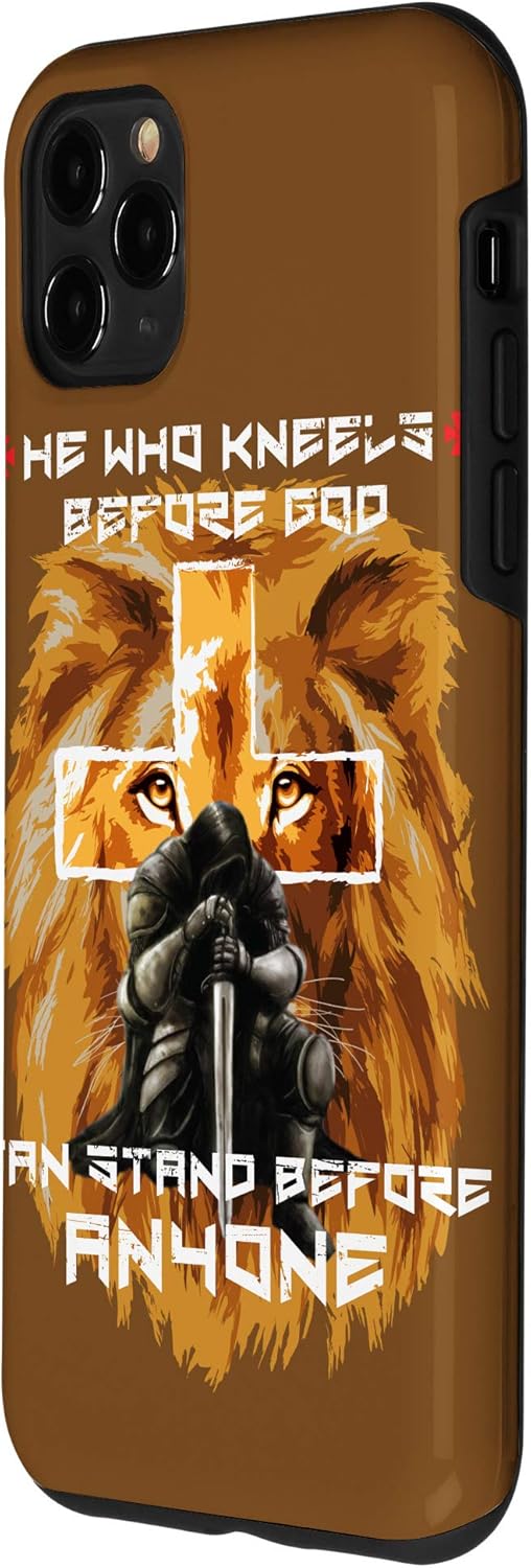 iPhone 11 Pro Max Christian Cross Lion Phrases Sayings Verses Religious Phone Case