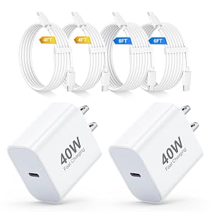 USB C Fast Charger for iPhone 17 16 15 Pro Max Charger Fast Charging 2Pack 40W USB C