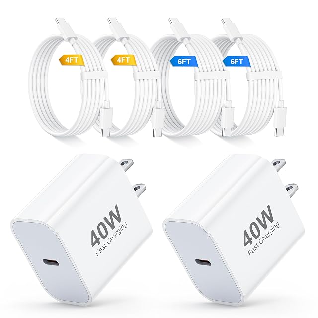 USB C Fast Charger for iPhone 17 16 15 Pro Max Charger Fast Charging 2Pack 40W USB C