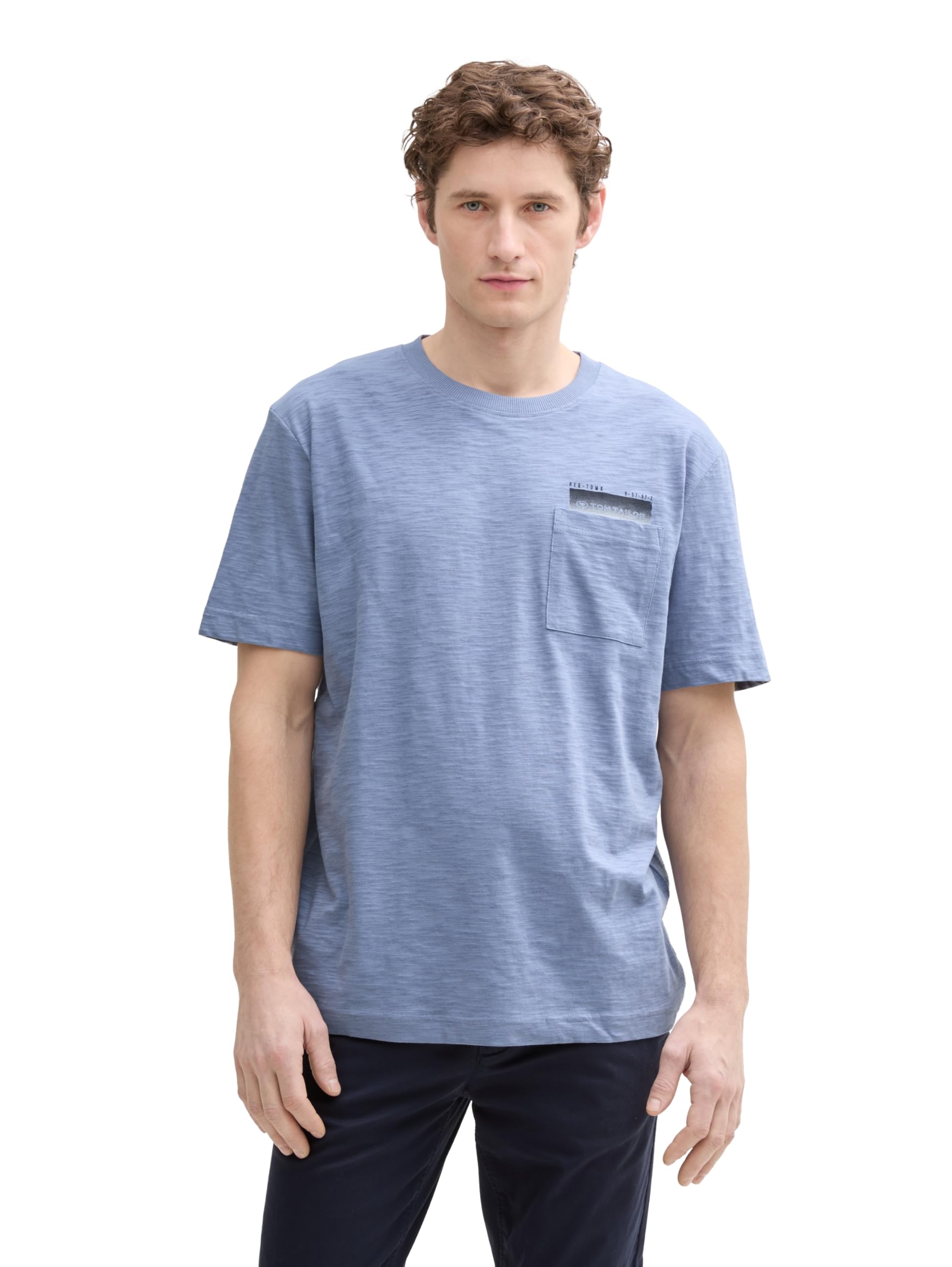 Tom Tailor Herren T-Shirt mit Brusttasche