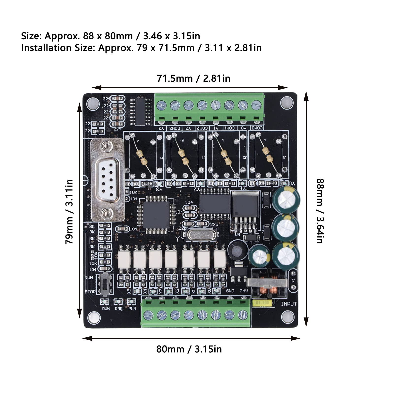 Contrôleur logique programmable de carte de contrôle industrielle de PLC d'outdoorm pour l'impression de produits chimiques DC 24 V