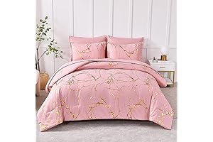 Pink and Gold Comforter Set Queen Size