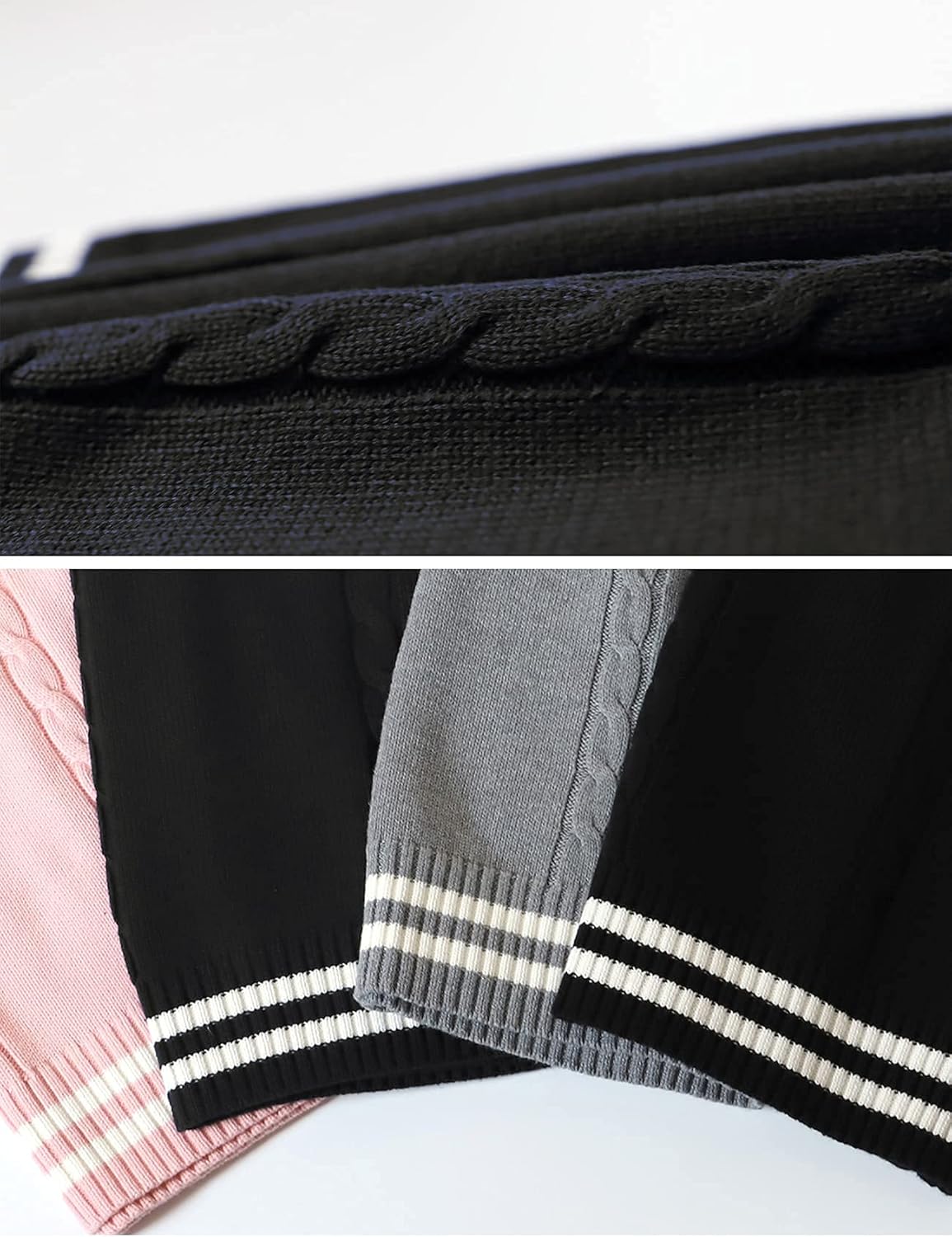 Gihuo Women's Sweater Vest V Neck Uniform Sleeveless Knitted School JK Pullover Tops Classic - Image 6