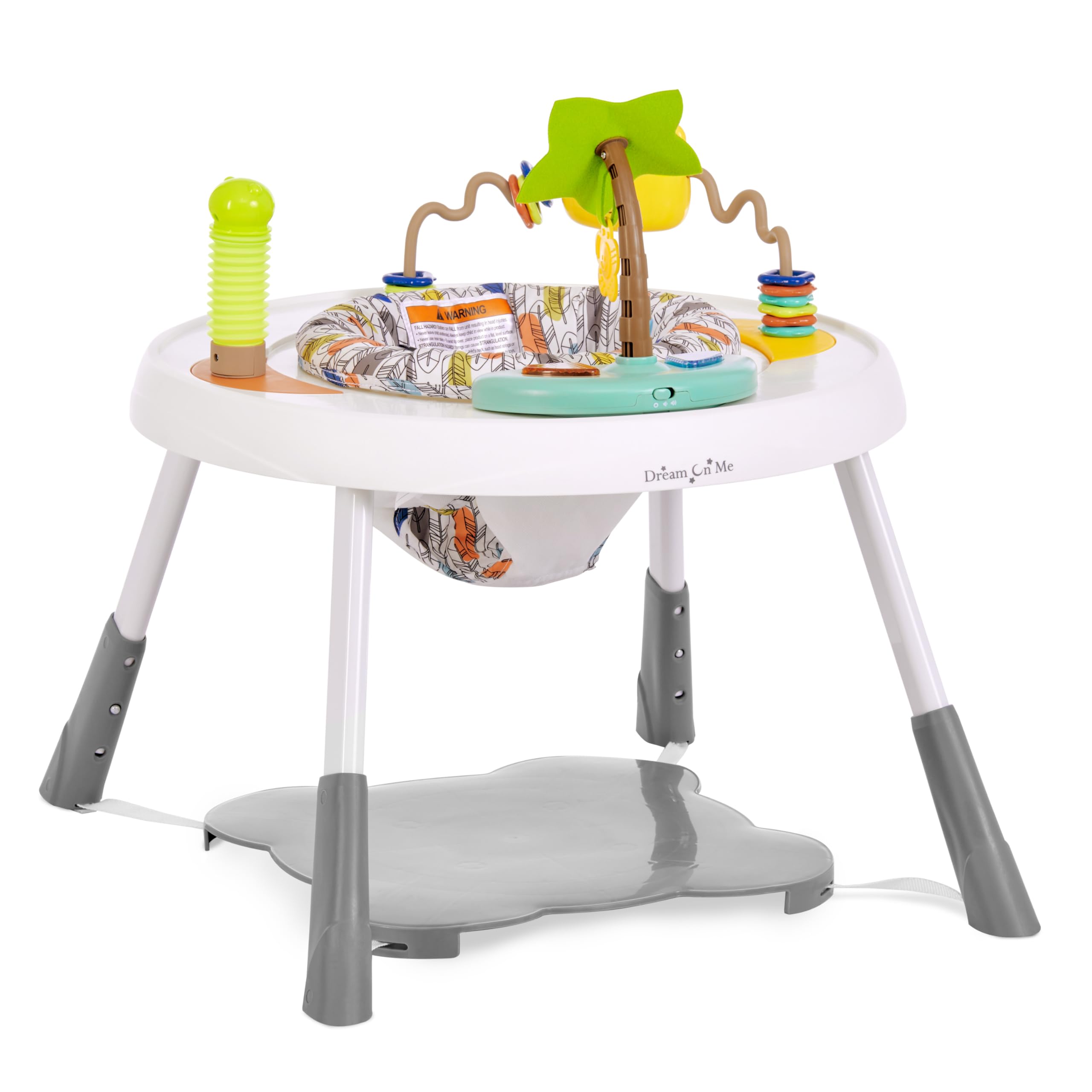 Dream On Me Curio Sit N Seek Baby Activity Center in Mint, 2 in 1 Activity Center and Play Table with 3 Detachable Toys and Music, 3 Level Height