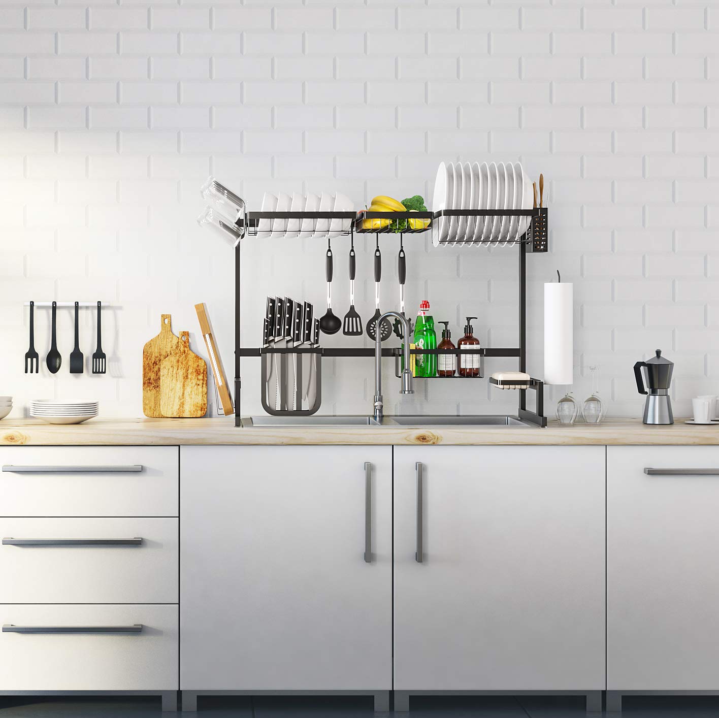 Buy Skywin Kitchen Dish Rack Over Sink Dish Rack for Counter Over The