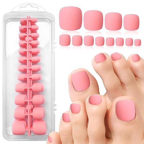 LoveOurHome Uñas postizas a presión, 240 unidades, uñas postizas cuadradas cortas, de cobertura completa, puntas de uñas postizas de acrílico, color