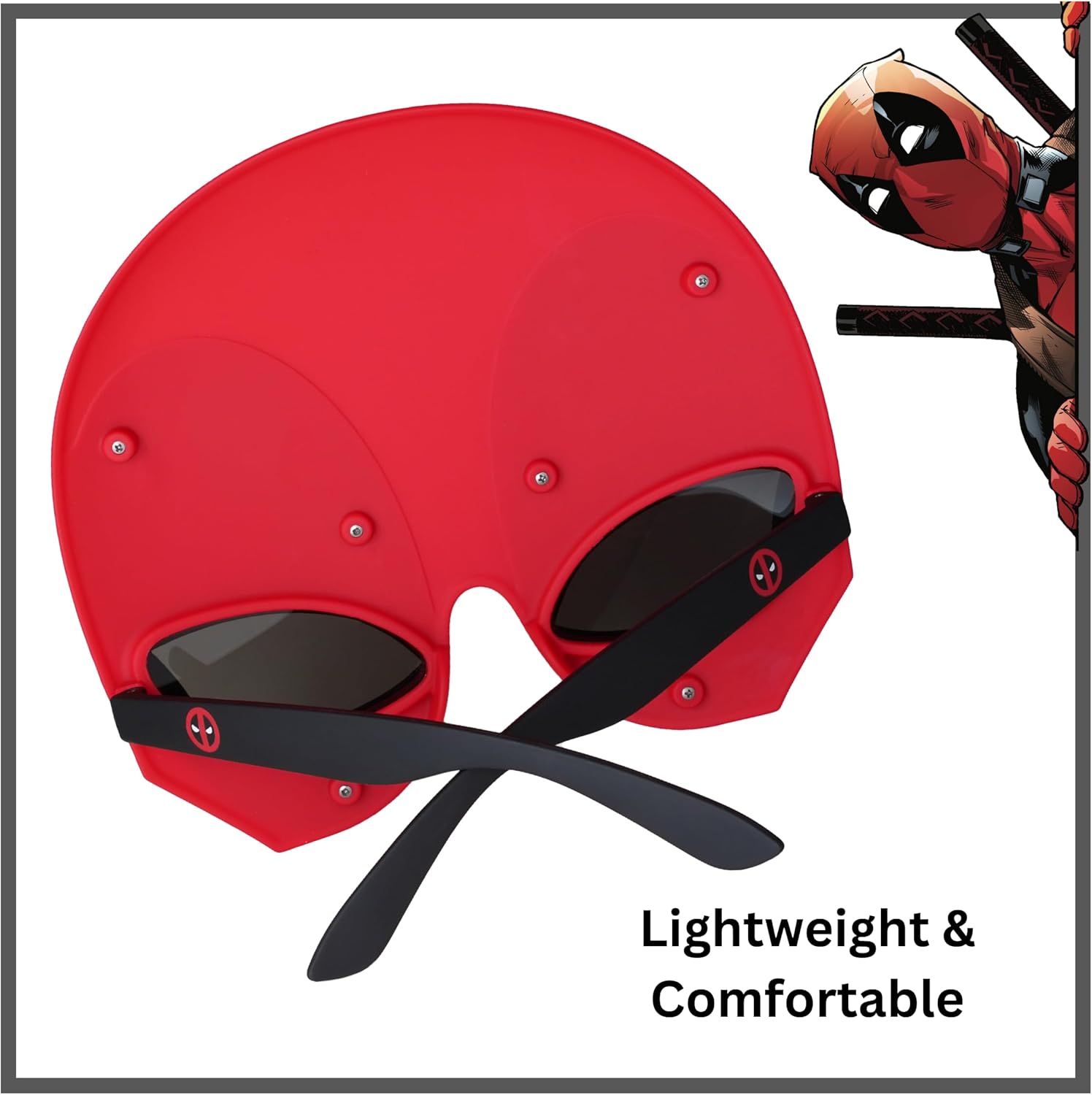 Sun-Staches Marvel Official Deadpool or Wolverine Sunglasses | Costume Accessory | Cosplay Shades | One Size Fits Most - Image 5