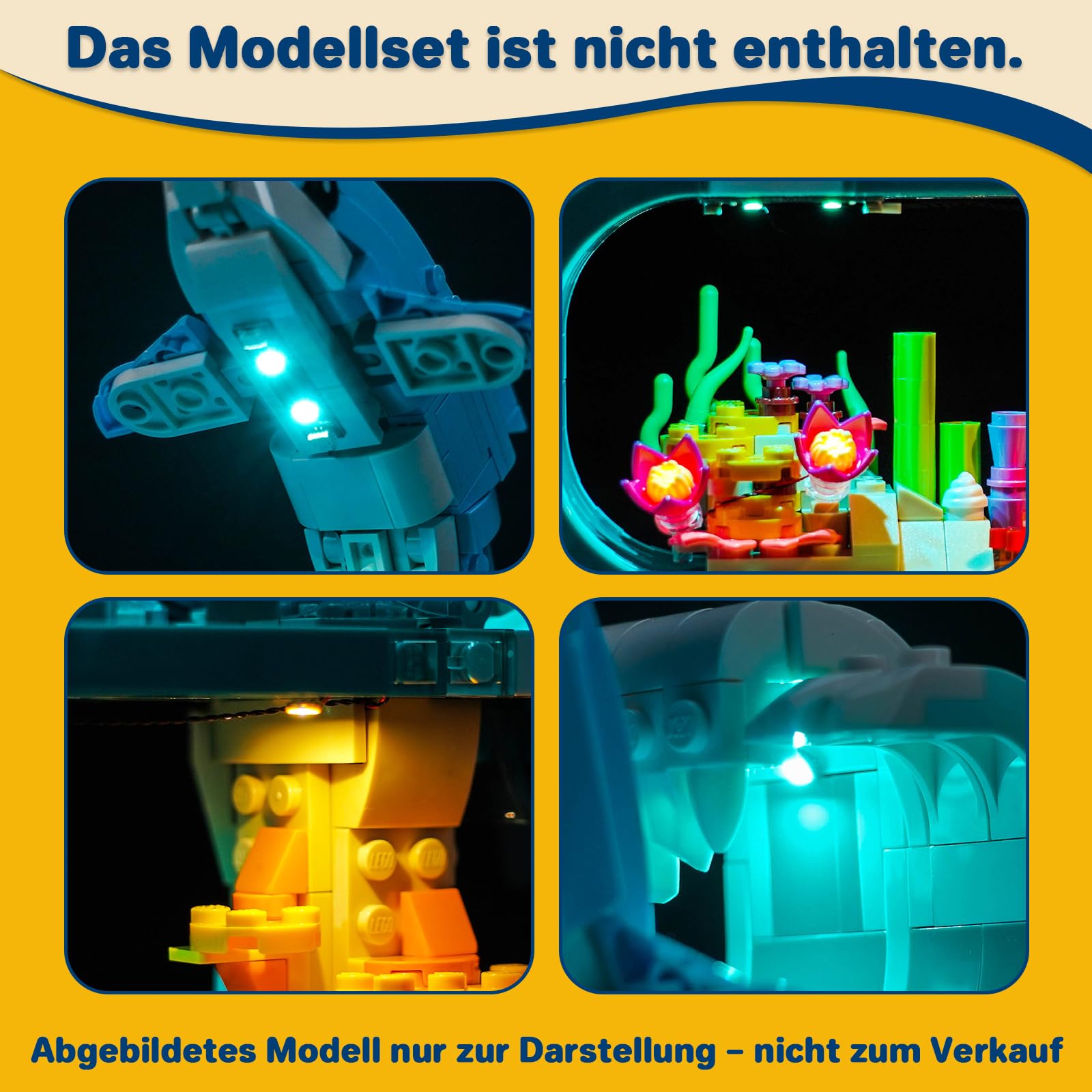 LocoLee Licht Kompatibel mit Lego 31385 Sea Animals: Beautiful Dolphins (Kein - Lego-Set) Dekorative Beleuchtung Set Compatible with Lego Meerestiere: Wunderschöne Delfine