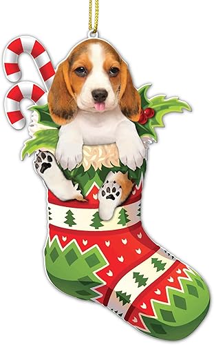 Adorno de árbol de Navidad de bulldog inglés, idea de regalo para amantes de los perros de Bulldog inglés, decoración de Navidad, adorno de árbol de