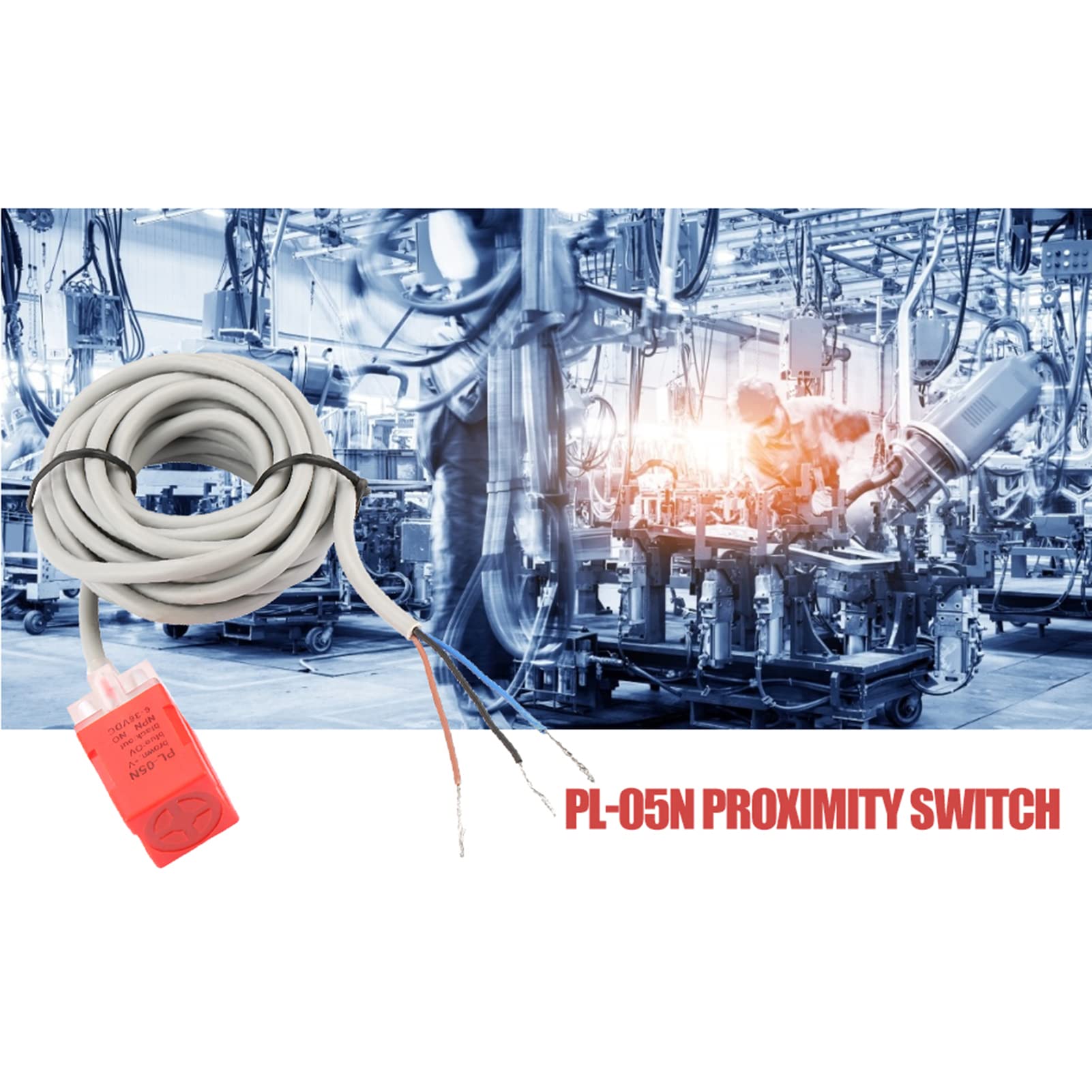 Capteur De Proximité ABS PL-05N NPN - Distance De Détection 5mm - Pour Contrôle Automatique, Machines Industrielles - 11
