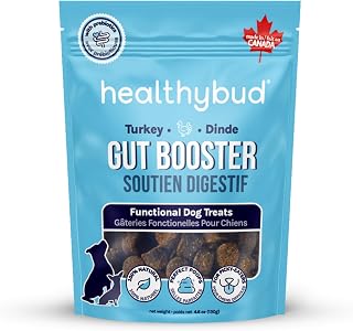 Healthybud Dog Probiotic Chews – Digestive & Gut Health Support – Prebiotic, Fiber, Pumpkin & Sweet Potato – Stool Hardener & Sensitive Stomach Relief – Made in Canada (4.6oz)