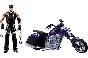 WWE Wrekkin' Action Figure & Toy Vehicle Set - The Undertaker with Slamcycle Motorcycle