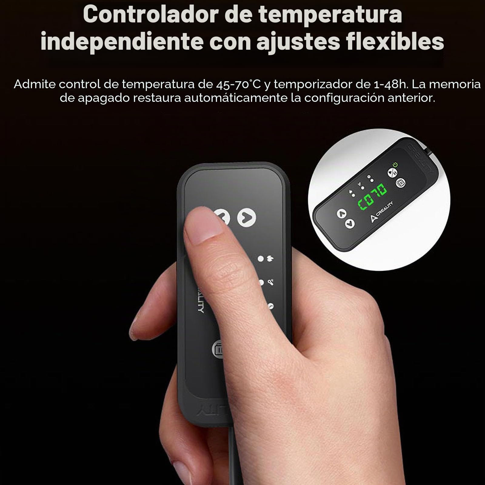Creality Calentador de cámara de secado de filamentos de hasta 70 °C, para Ender-3 Series, Ender-3 S1 Series, Ender-3V3 SE/KE, Creality HI/CR-10, Ender-5(Con una Carcasa Exterior para Impresora 3D)