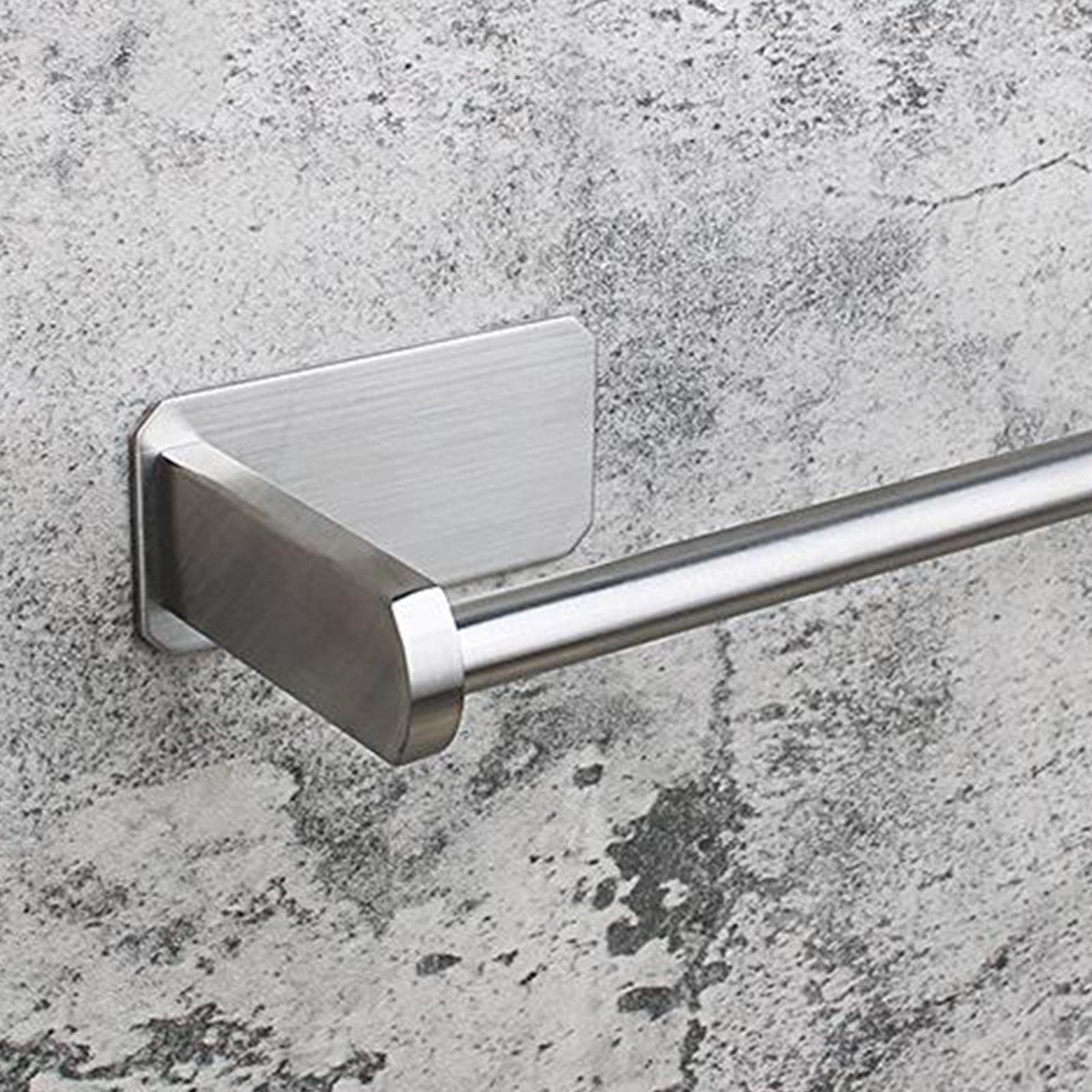 Adhesive Stainless Steel Bathroom Toilet Paper Roll Holder Medium Silver-image-7