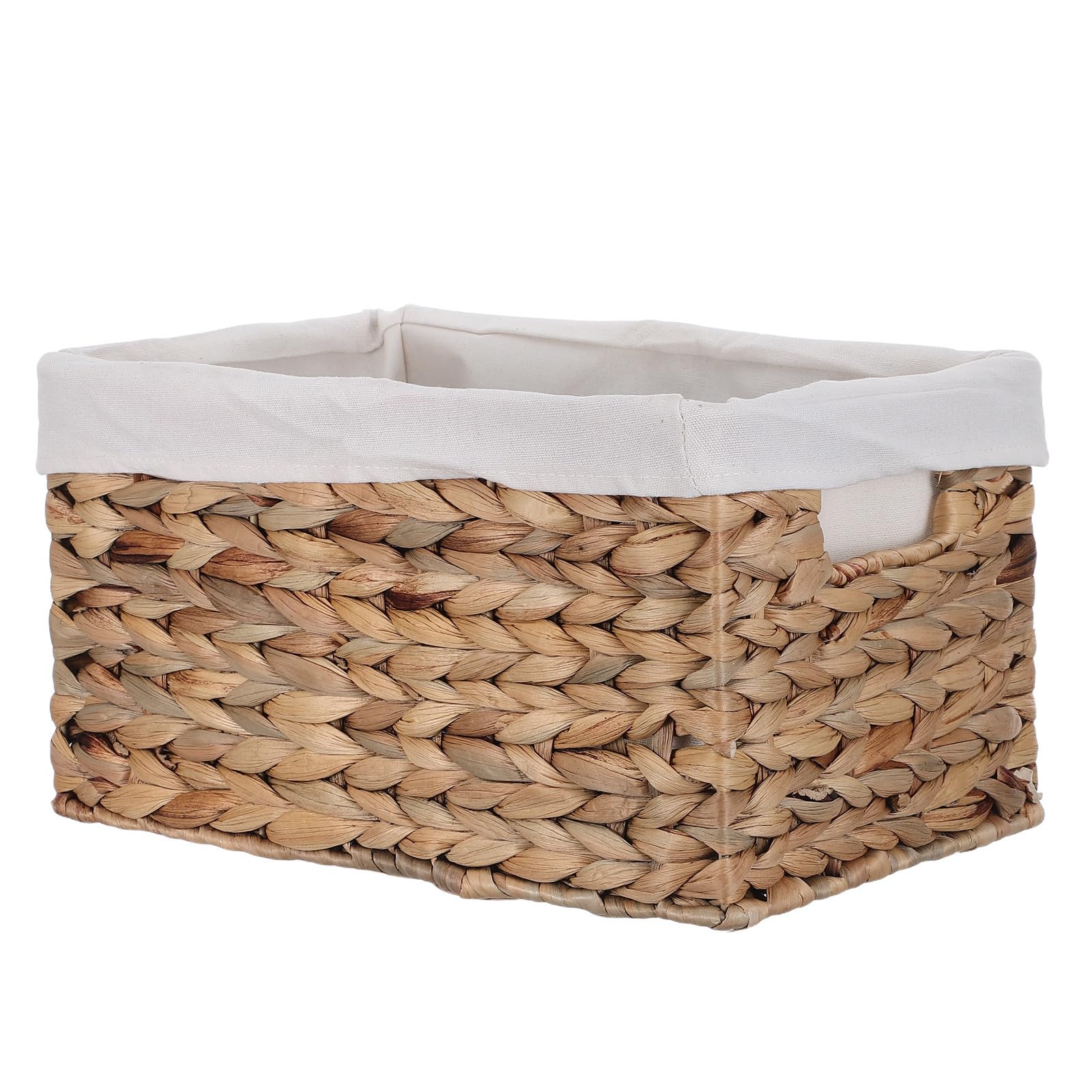 COHEALI Cesta de Almacenamiento Tejida con Forro de Tela, 13x8x7 Pulgadas