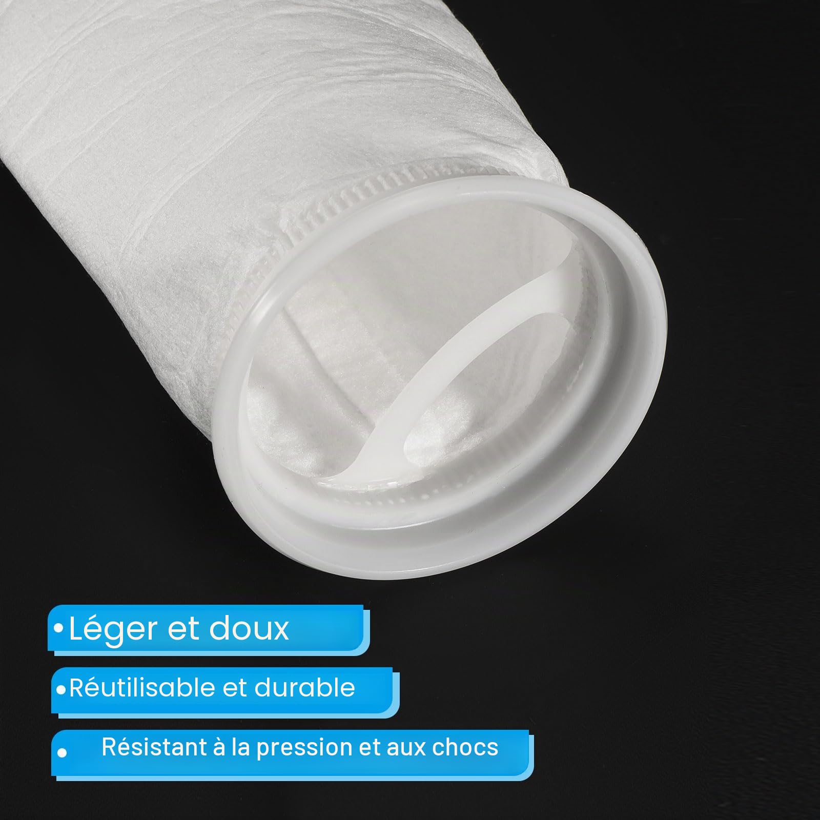 PATIKIL 4 Pouce Anneau Filtre Chaussettes, 3 Paquet 1 Micron Maille Sacs Piscine Écumoire Panier