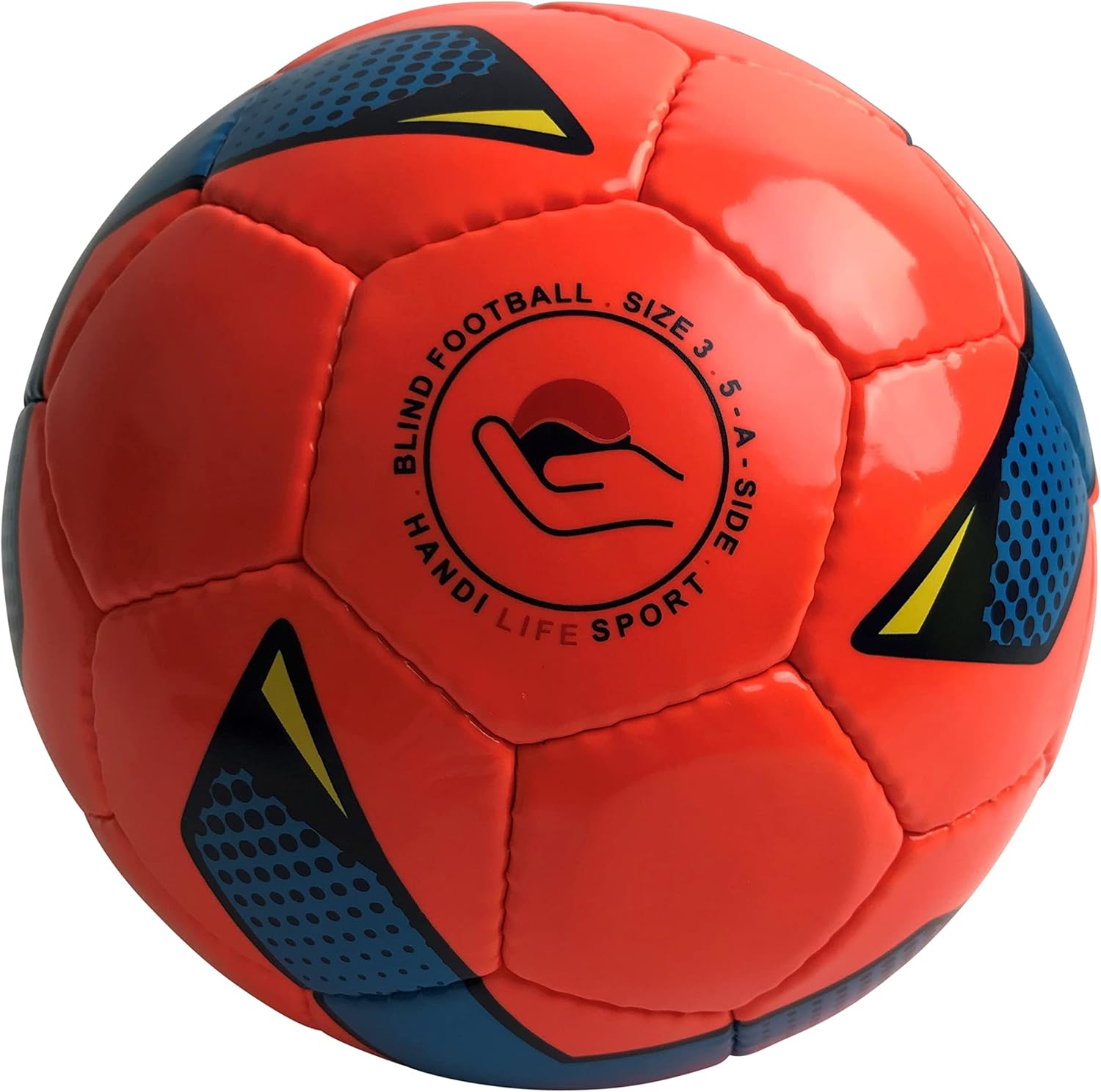 Handi Life Sport | Start Up Kit | 10 Polyester Blind Sport Masks & Low Bounce rattling Soccerball Size 3 | 5-a-Side Football for The Blind | Soccer Size 3 | Therapy & Recreation | Adaptive Sports
