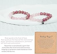 Vista 99 de 2Pcs Healing Crystal Bracelets for Women Handmade Beaded Bracelet Healing Prayers Crystal 8mm Natural Stone Beads Bracelet Stress Relief Get Well