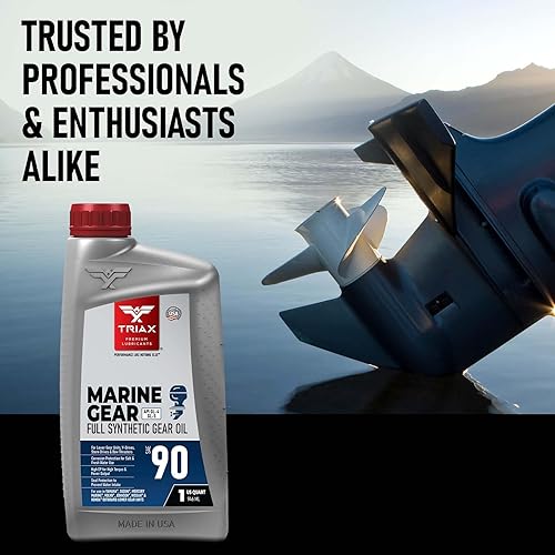 Miniatura 5 de TRIAX Marine Gear - Aceite sintético completo SAE 90  para todas las unidades de popa, propulsores de proa y unidades de engranajes inferiores en