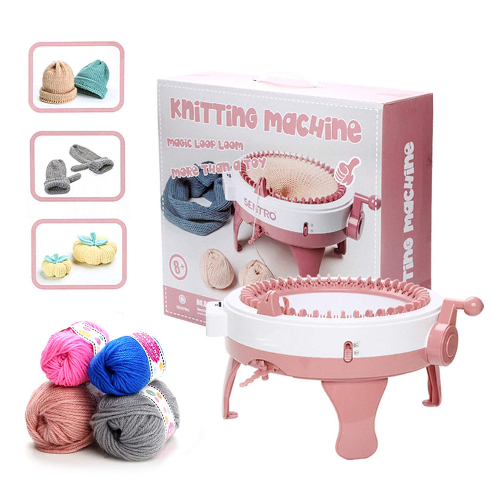 Buy 48 Needles Knitting Machine, King Size Smart Weaving Loom Knit Loom Machines with Row