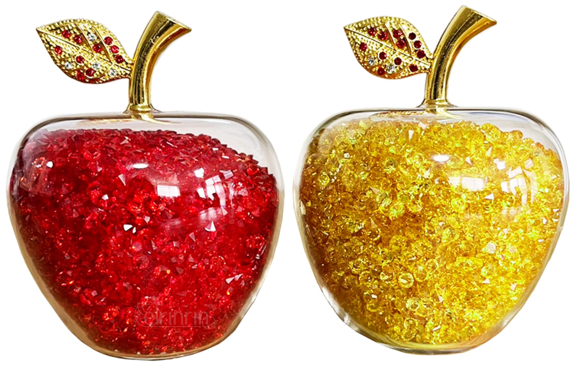 Amazon.co.jp: elrinrin りんご キラキラ クリスタル 風水