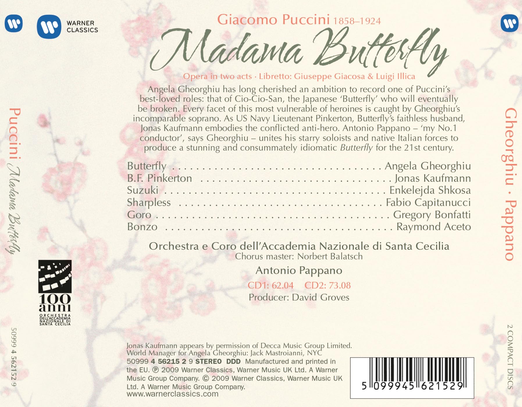 GIACOMO PUCCINI - MADAMA BUTTERFLY - ANGELA GHEORGHIU - 2 DISC - NEW / SEALED