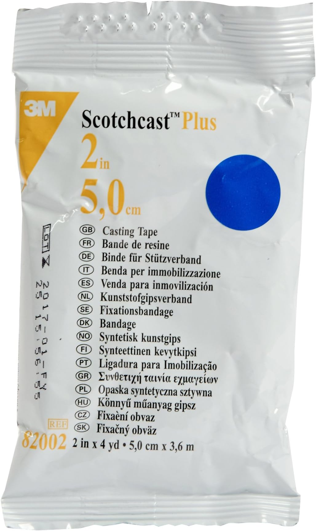 Scotchcast 3M 82002B Plus Casting Tape, 2" x 4 yd, Blue (Pack of 10)