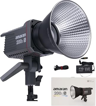 Amaran 200X S Shooting Light 200W Bicolor 2700K-6500K CRI95+ TLCI98+ 45400Lux@1M App Control 9 Program Lighting Effects Integrated Light Control Design LED Video Light LED Steady Light Video Light