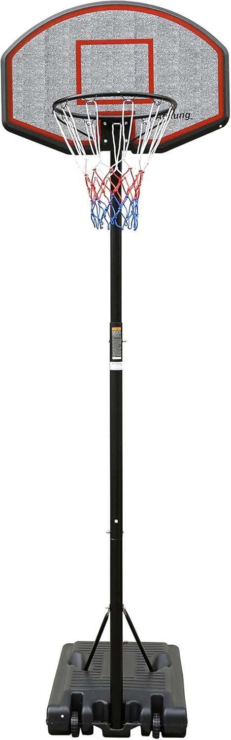 aokung Teenager Youth Height Adjustable 6.2ft to 8.5ft Basketball Hoop 36 Inch Backboard Portable Basketball Goal System with Stable Base and Wheels Indoor Outdoor Use : Sports & Outdoors