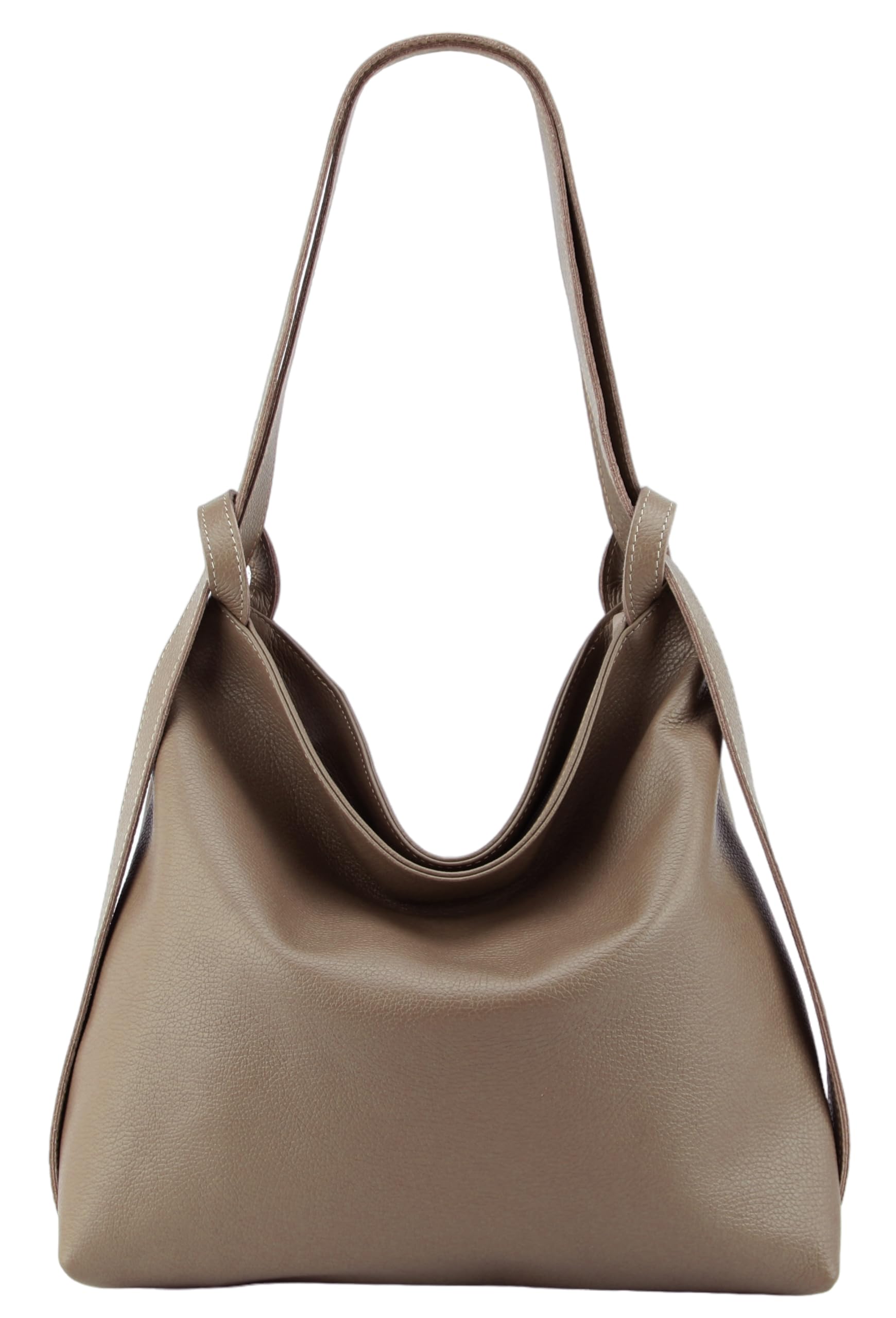 SH Leder Rica G699 torba na ramię 2 w 1 torba na ramię DayPack City plecak z prawdziwej groszkowanej skóry (szer. 37 cm x wys. 35 cm)