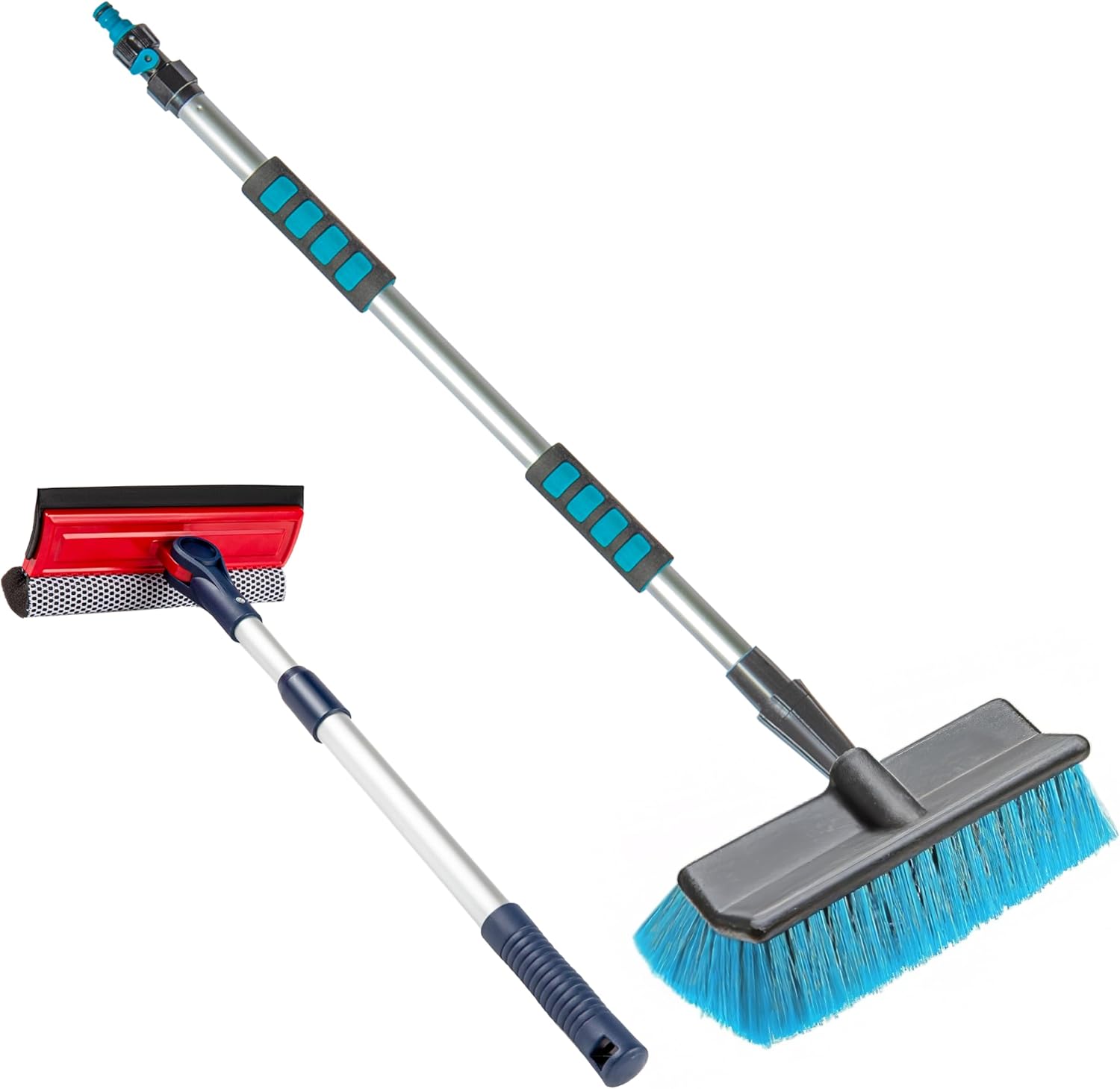 DSV Standard Car Wash Brush 10'' and Window Squeegee 8''