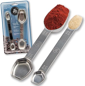 AllSpice Stainless Steel Double Sided Measuring Spoon Set