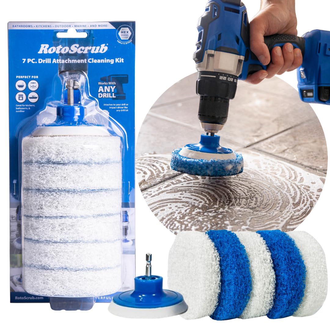 RotoScrub Bathroom Cleaning Drill Accessory Kit Amazon.in Home & Kitchen