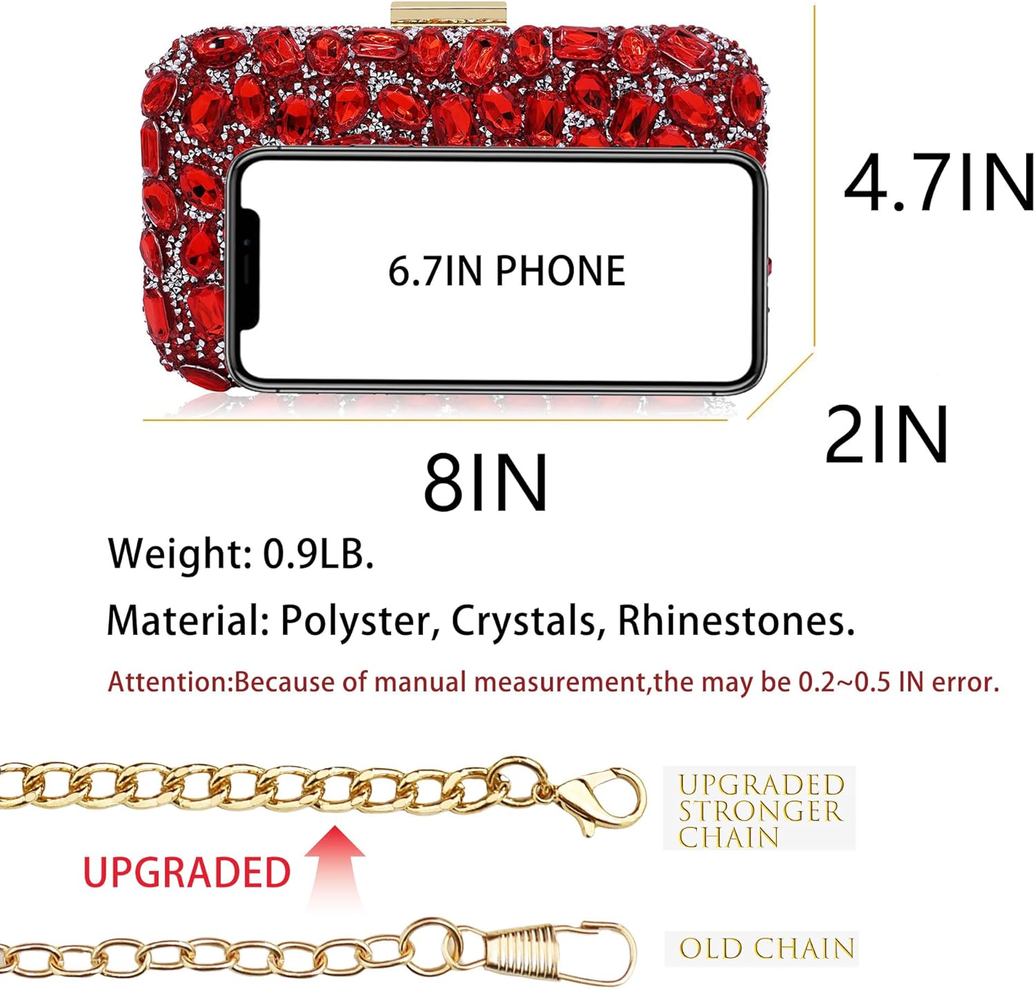 Milisente Clutch Purses For Women Crystal Clutches Evening Bags Gemstone Clutch Purse For Wedding Formal - Image 4