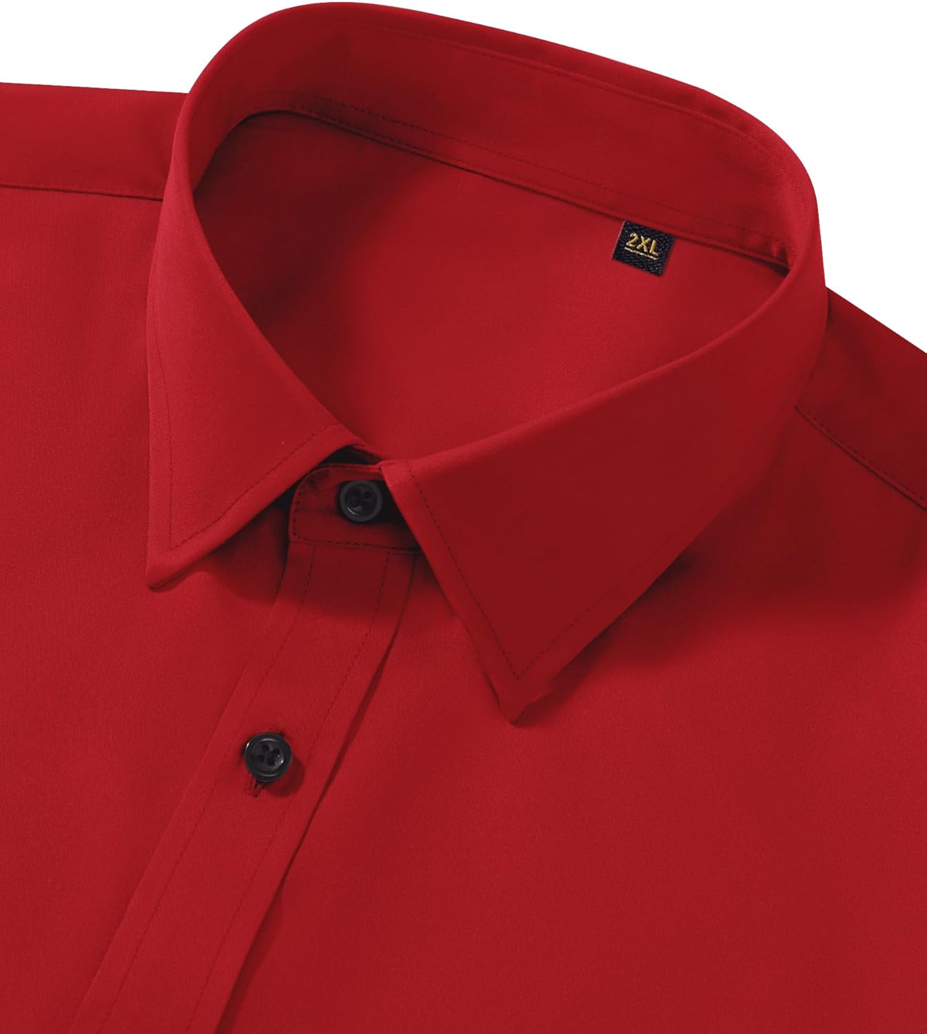 Men's Dress Shirts Long Sleeve Stretch Wrinkle Free Wedding Formal Business Button Down Shirt - Image 3