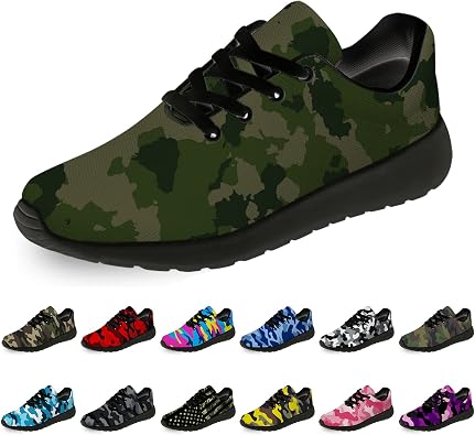 Horethy Unisex Camouflage Sneakers for Women & Men, Breathable & Lightweight, All Occasions