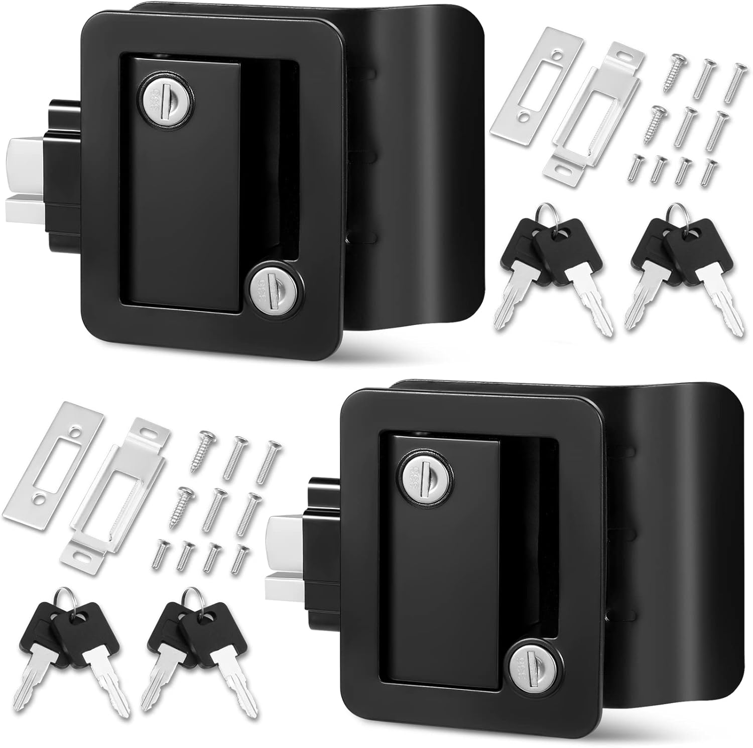 2 Pack RV Door Locks for Travel Trailers with Paddle