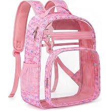Clear Backpack for Girls - Large Kids Clear Bookbag for Elementary School