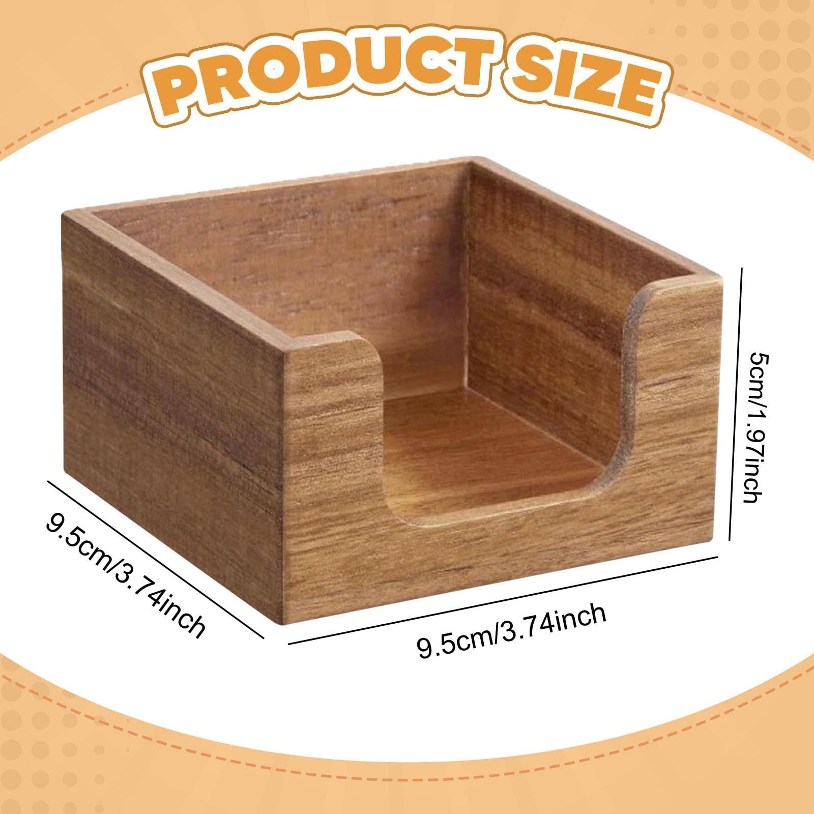 perfeclan Organiseur de Bureau en Bois, Porte-notes autocollant, Organiseur de Bureau Compact Multifonction, Distributeur de Mouchoirs, pour Bureau Domicile et Entreprise