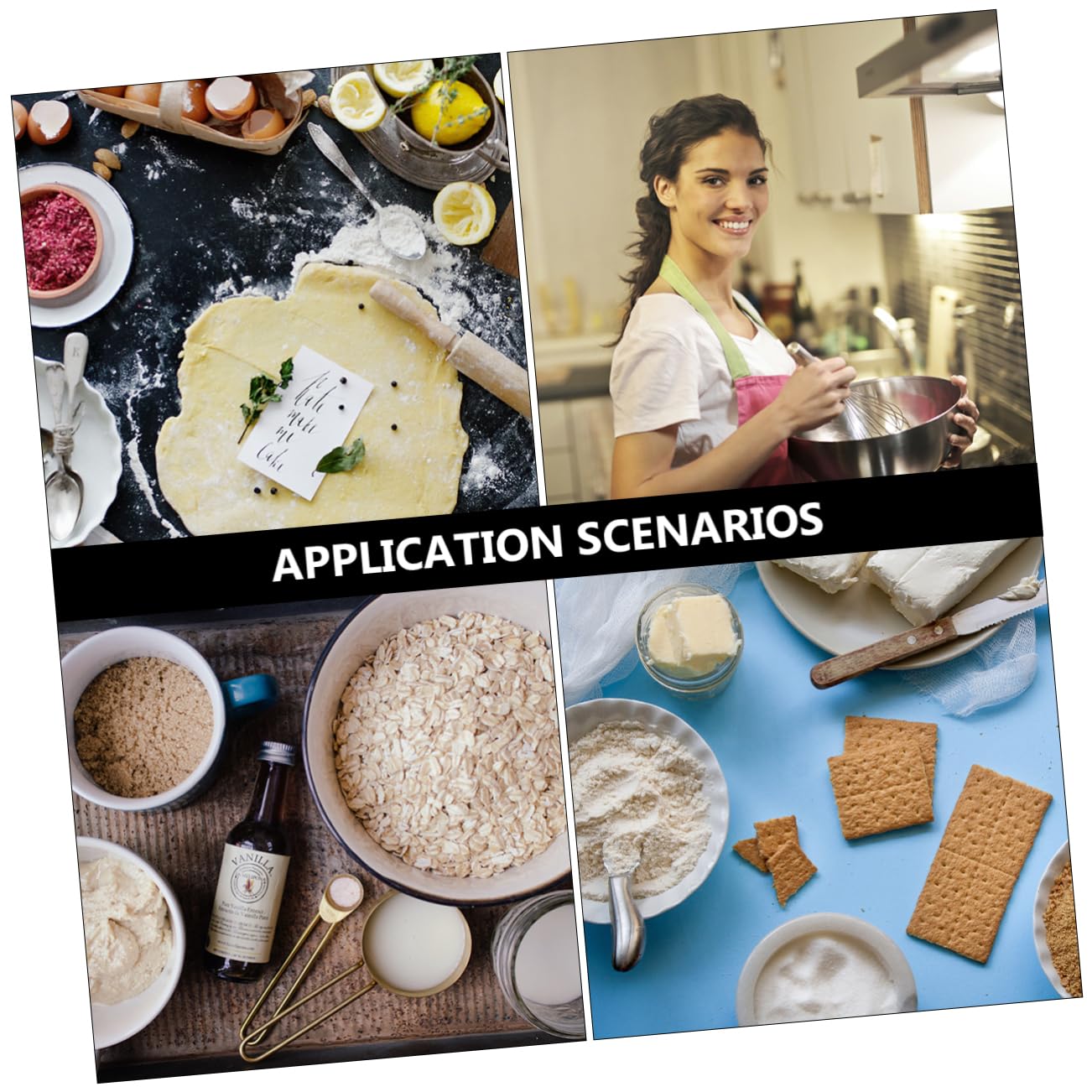 GRIRIW Bread Scrapper Tool Steel Pastry Knife Dough Cutter with Measure Guide for Baking Grilling