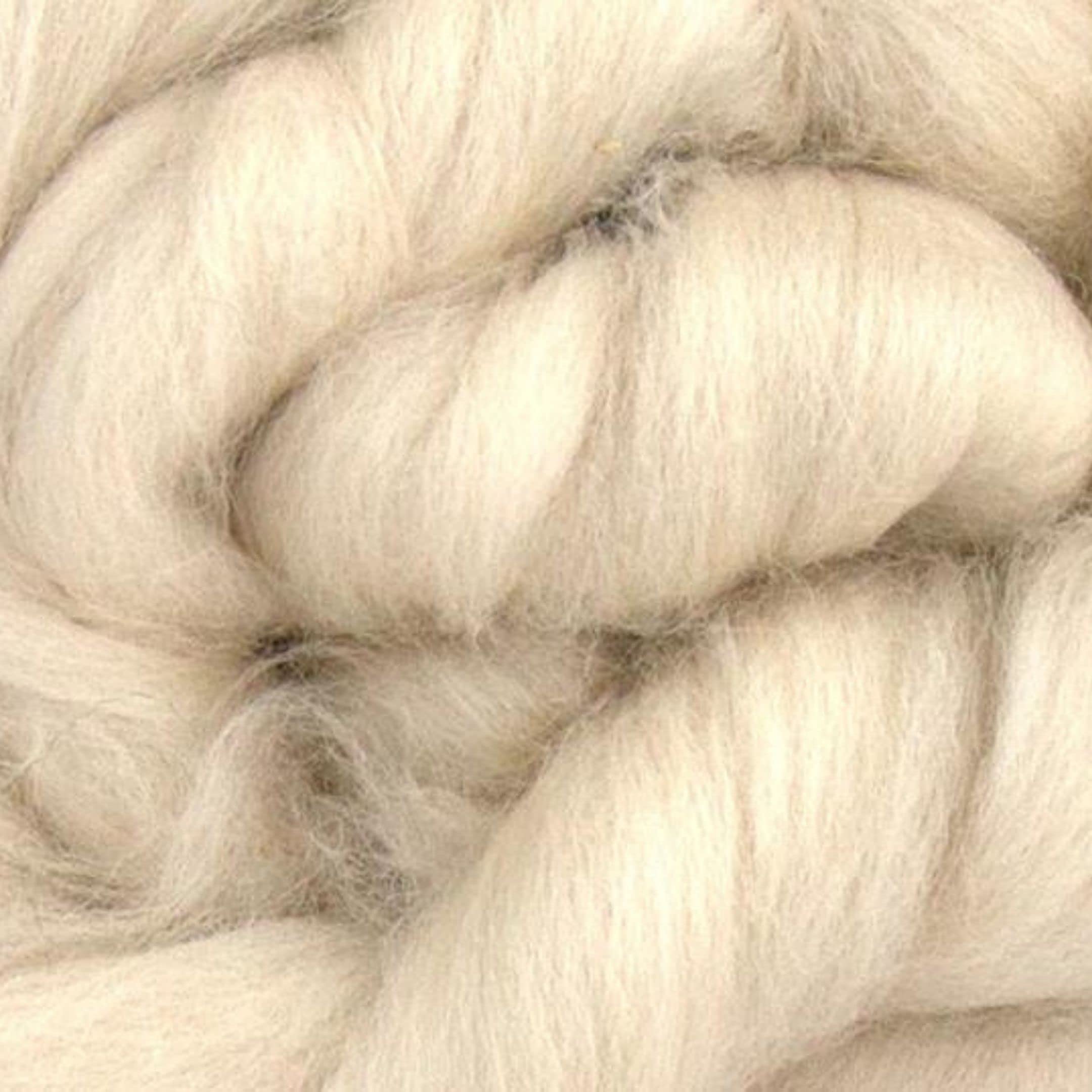 Revolution Fibers Gekämmte Oberseite aus Merinowolle, 0,5 kg Premiumwolle, 22 Mikron, beste Merinowolle zum Spinnen, Tapisserie, Nadelfilzen, große Garnvorgarne und Wandbehänge (Austern)
