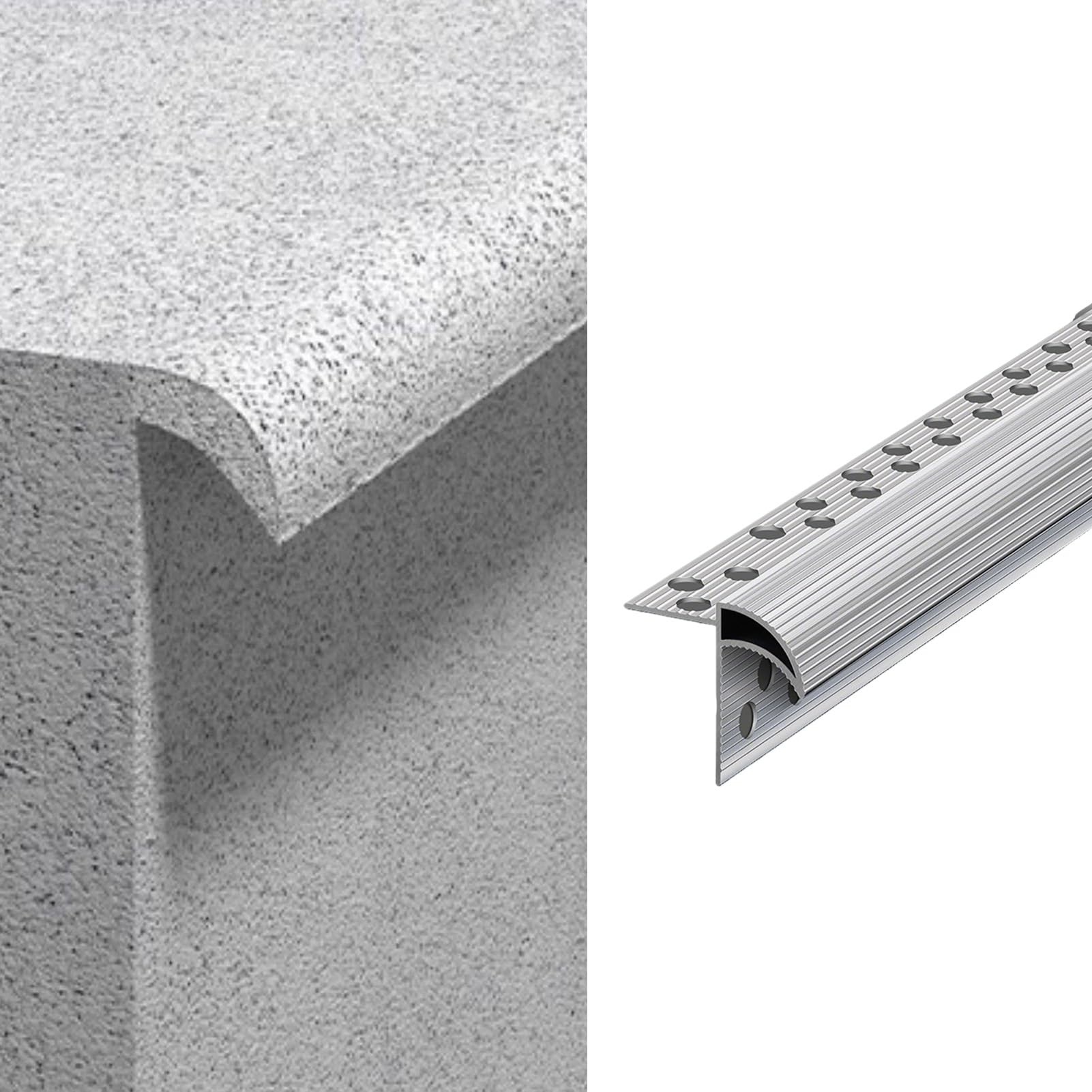 Viiguiy W14mm/0.5In Concealed Aluminum Rain Diverter, Prevents Moisture Drip Edge Flashing Profile, Guides Rainwater Away Wall Eaves Edge Trim, Embedded Installation(,L2.1m/6.9Ft)