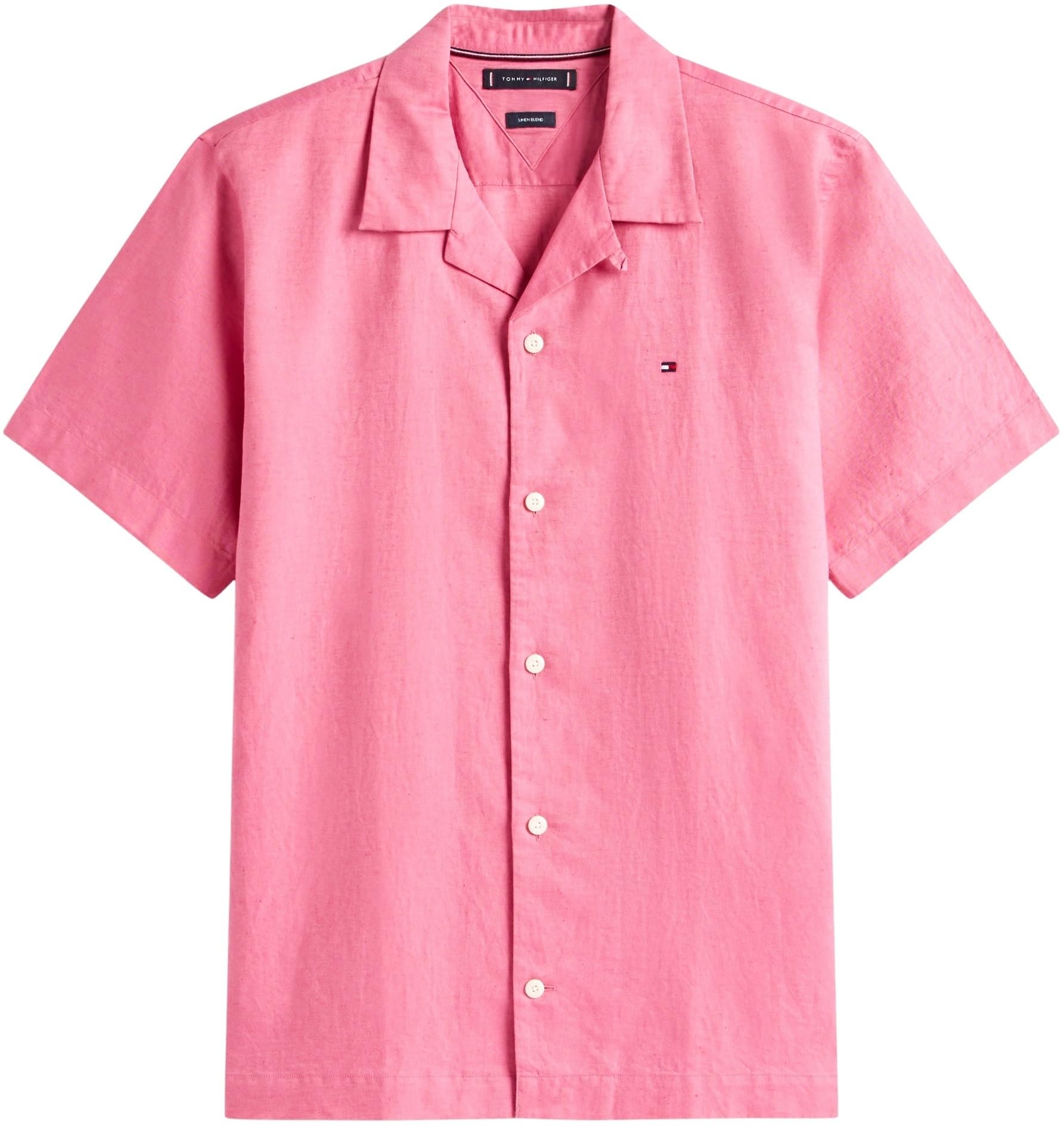 Tommy Hilfiger Herren Hemd Linen Blend Kurzarm – Bild 4