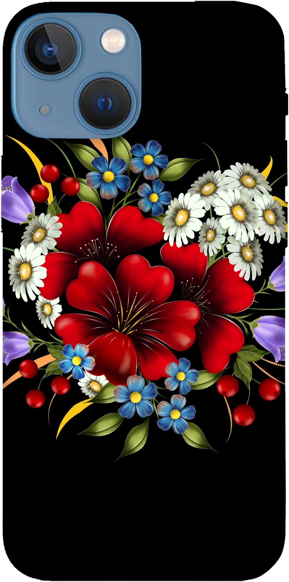 Premium ''Flowers Buke'' Printed Hard Mobile Back Cover & Case for iPhone 13 Mini, Designer | Protective & Premium Cover & Case