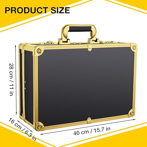 Miniatura 13 de Noverlife Estuche de transporte grande para peluquero con bloqueo de código, caja de herramientas de peluquería de 16 x 11 x 6 pulgadas, estuche