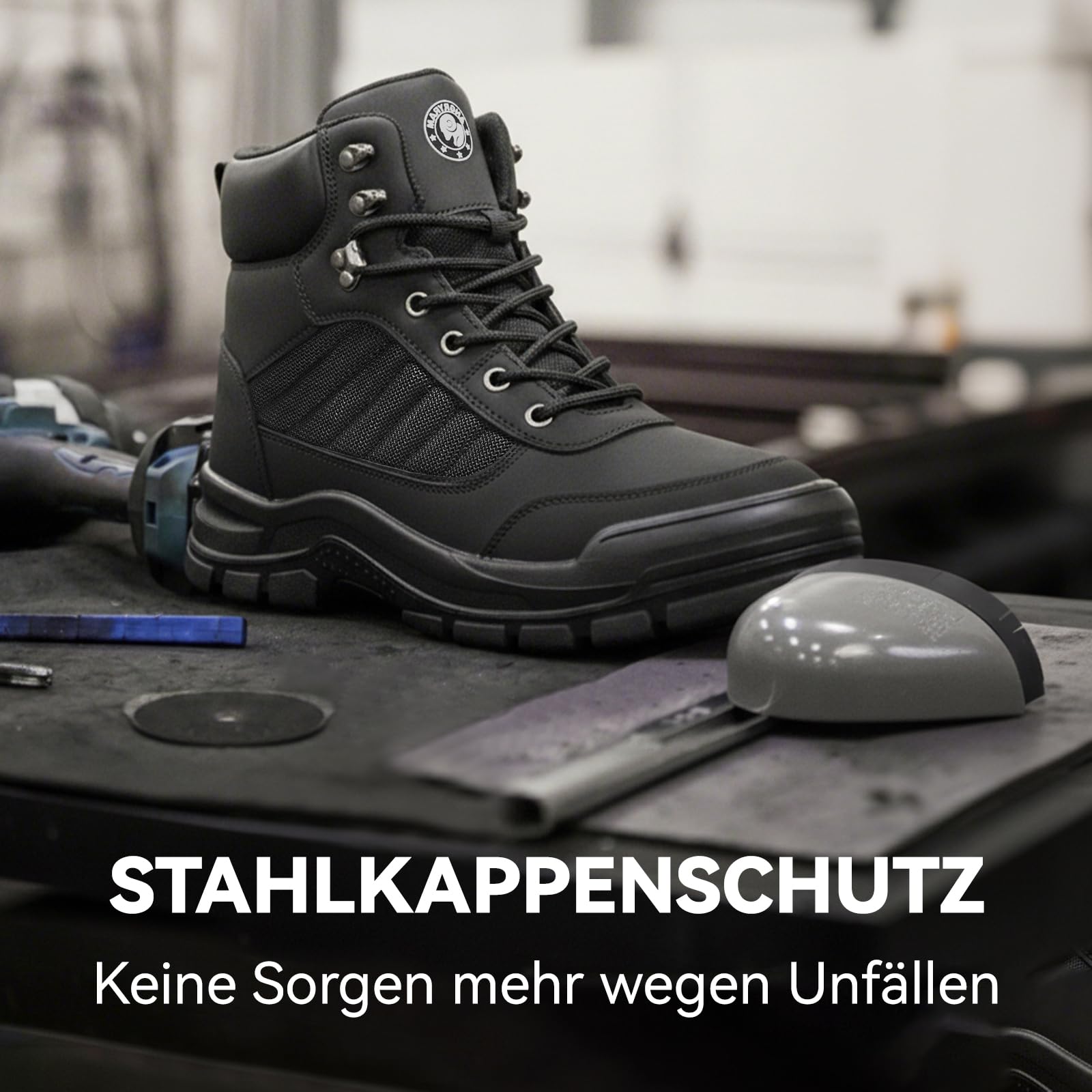 ANGRYRAM Arbeitsschuhe Herren Leicht Sicherheitsschuhe Herren Atmungsaktiv Arbeitsschuhe Damen rutschfest Sicherheitsschuhe Damen Sportlich Arbeitsstiefel Hoch Stahlkappenschuhe